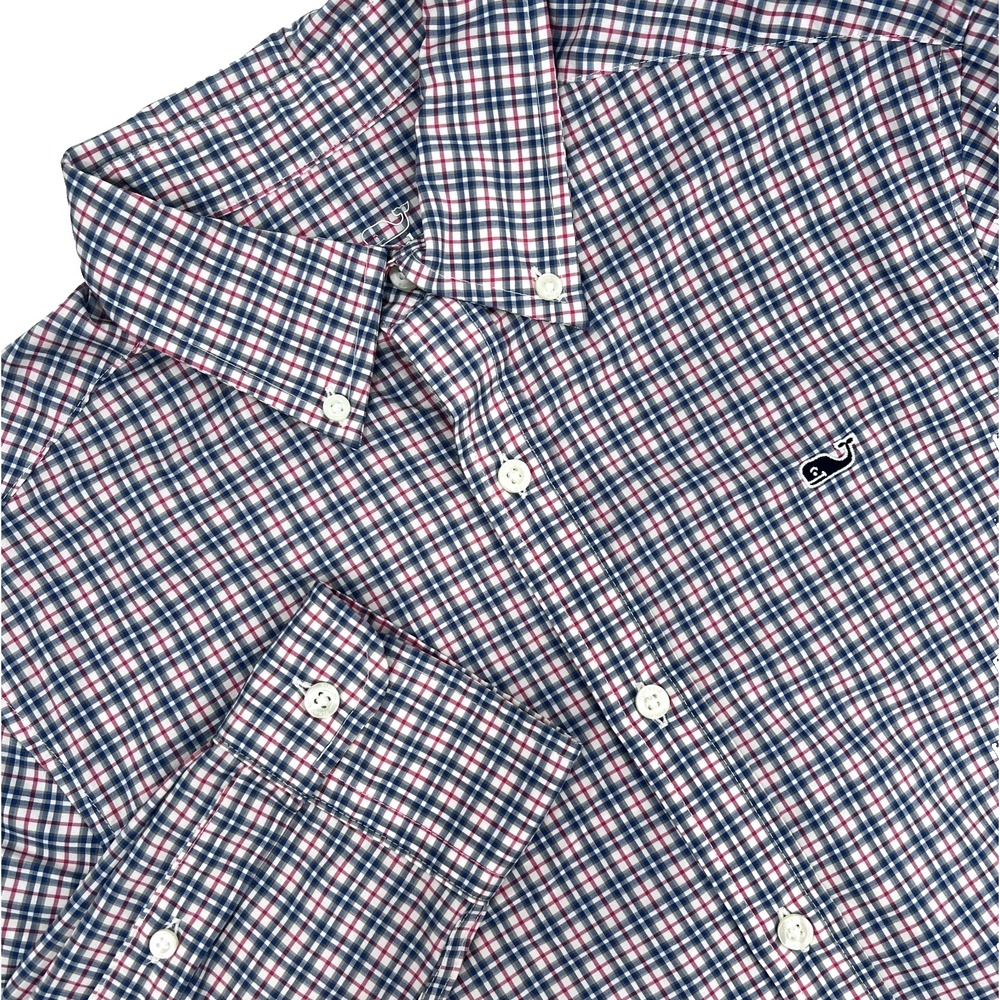 VINEYARD VINES Performance Men's Sz XS Plaid Button-Down Classic Fit Whale Shirt